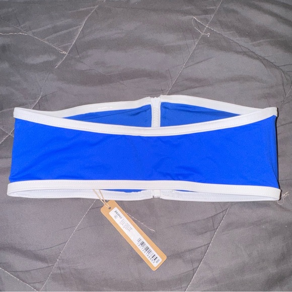 SKIMS SPORTY ZIPPER SWIM BANDEAU BIKINI TOP - Picture 4 of 5